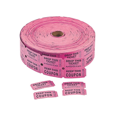 Magenta Coupon Double Roll Tickets - Party Favors - 1 Piece
