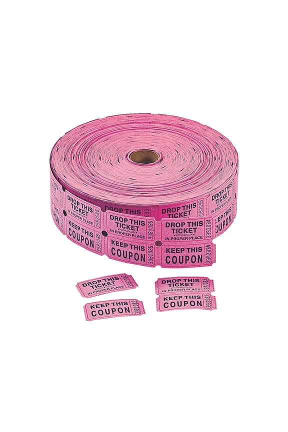 Magenta Coupon Double Roll Tickets - Party Favors - 1 Piece