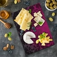thumbnail image 1 of Magenta Cutting Board, Victorian Classical Bound Ornamental Mosaic Patterns in Nostalgic Design, Decorative Tempered Glass Cutting and Serving Board, Small Size, Magenta, by Ambesonne, 1 of 5