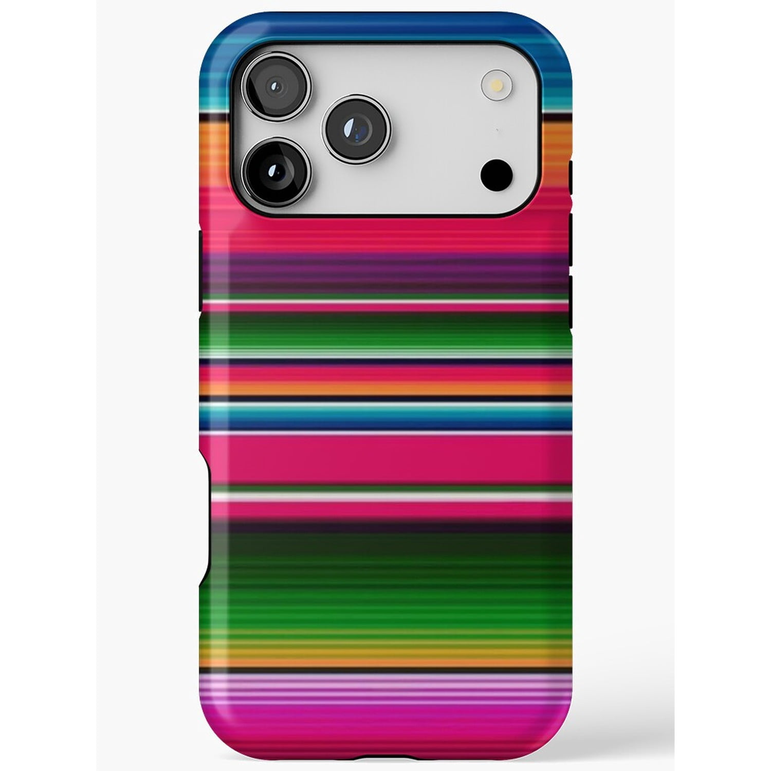 Magenta, Green, Navy and Orange Horizontal Stripe Tough Case for Apple ...