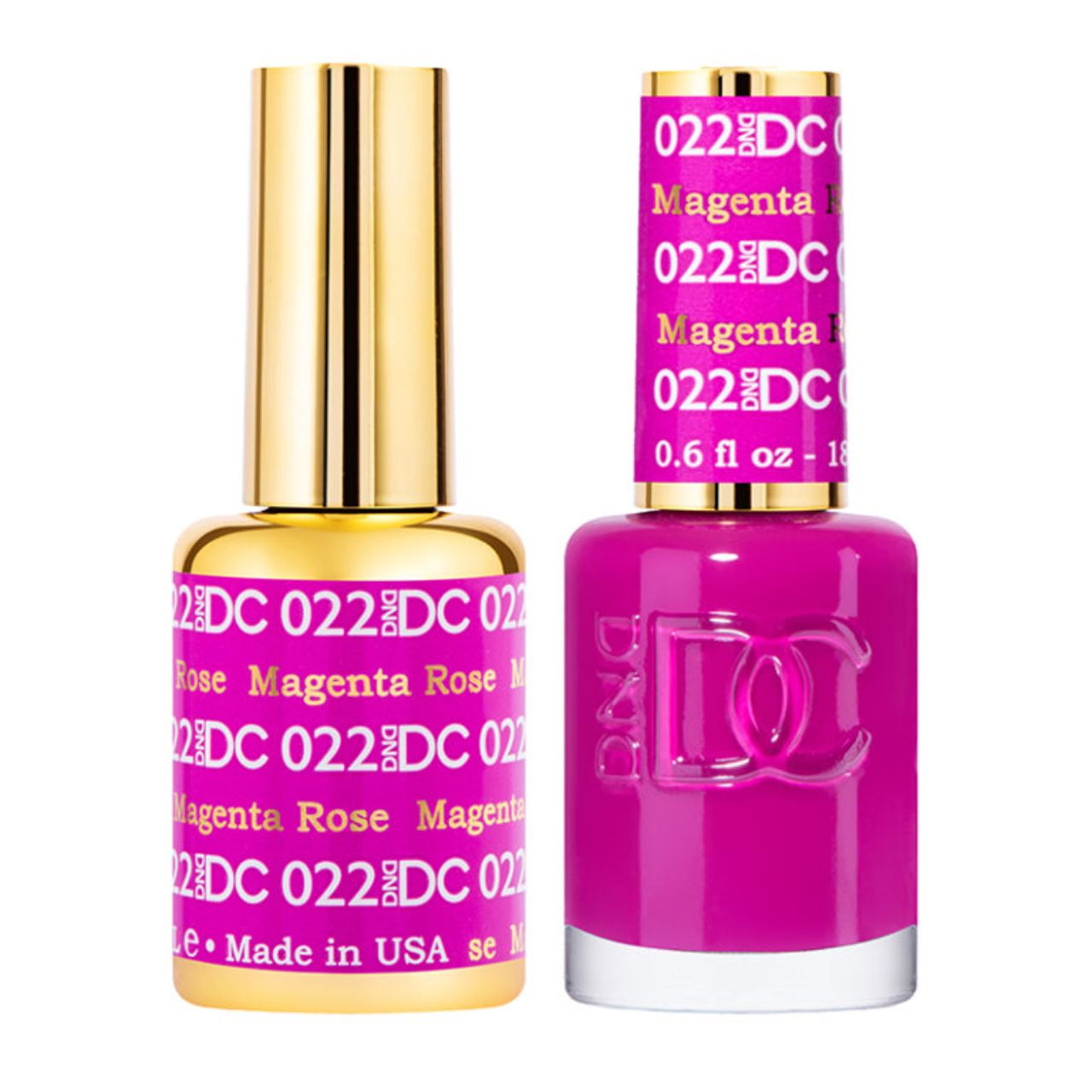 Magenta Rose #022 & Matching Polish Set - DND Gel & Lacquer - Walmart.com