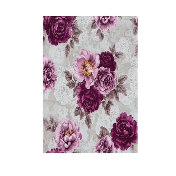 Magenta Roses Garden Flag Double Sided Outdoor Banners Yard Flags for Garden Home Holiday Decorations