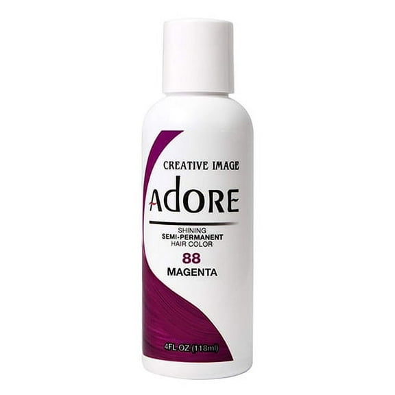 Magenta Semi-Permanent Haircolor # 88 by Adore, 4 Oz, 6 Pack