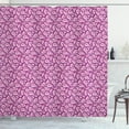thumbnail image 1 of Magenta Shower Curtain, Middle Eastern Paisley Pattern Medieval Arabic Motifs Timeless Boho Design, Fabric Bathroom Set with Hooks, 69W X 84L Inches Extra Long, Purple Magenta Pink, by Ambesonne, 1 of 3