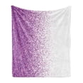 thumbnail image 1 of Magenta Soft Flannel Fleece Throw Blanket, Computer Art Style Tile Mosaic Squared Complex Pixel Party Mix Concept, Cozy Plush for Indoor and Outdoor Use, 50" x 60", Purple White, by Ambesonne, 1 of 5