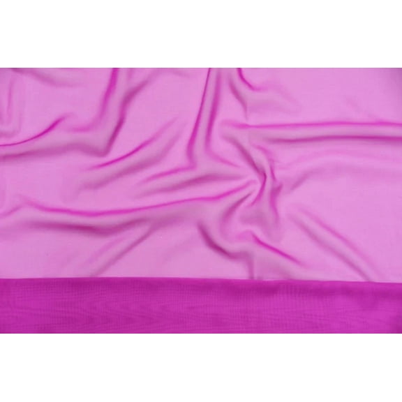 Magenta Solid Chiffon Fabric Polyester Dress Sheer 58'' Wide By The Yard