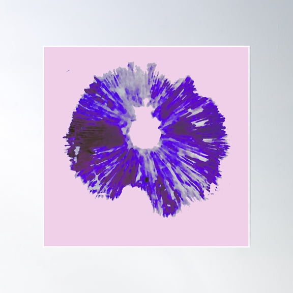 Magenta Spore Print Poster Wall Art, Modern Wall Decor, 16x16 UNFRAMED