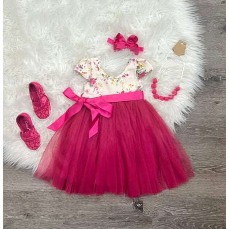 Magenta Spring Tulle Dress