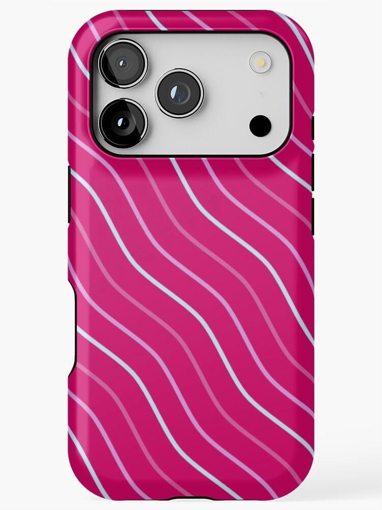 Magenta and Light Blue Wavy Line Tough Case for Apple iPhone ...