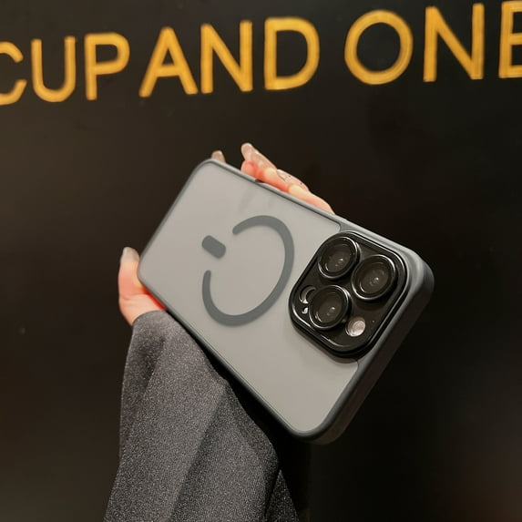 Magentic Case for Apple iPhone 12 Pro Max, Compatible with Magsafe Camera Lens Protective Shockproof Matte Back Cover Anti-Scratch Wireless Charging Support Slim Case for iPhone 12 Pro Max, Black