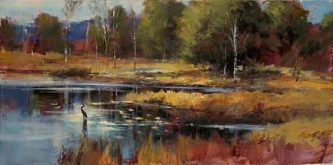 Magestic Heron Canvas Art - Brent Heighton (24 x 48)