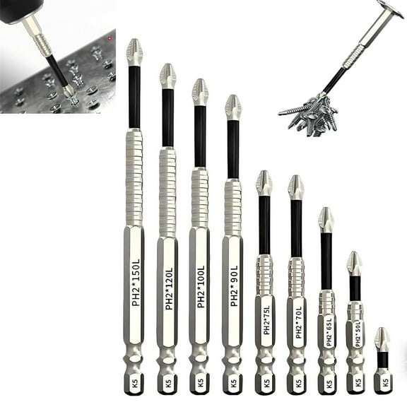 Magfixer New K5 High-Magnetic Drill Bit Set, Magfixer New K5 Impact Resistant Non Slip Bit, High Magnetic Screwdriver Drill Bit Set, for Drywall, Wood and Metal