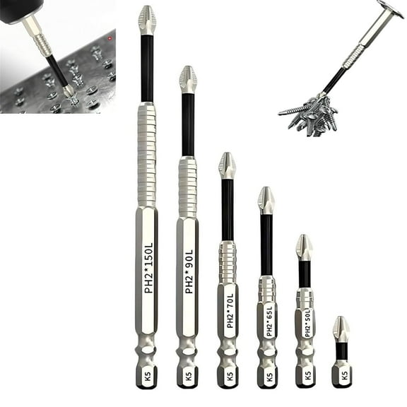 Magfixer New K5 High-Magnetic Drill Bit Set, Magfixer New K5 Impact Resistant Non Slip Bit, High Magnetic Screwdriver Drill Bit Set, for Drywall, Wood and Metal