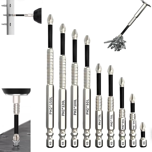 Magfixer New K5 High-Magnetic Drill Bit Set, Magfixer New K5 Impact Resistant Non Slip Bit, Universal Strong Magnetic Titanium Alloy Impact Driver Bit Set