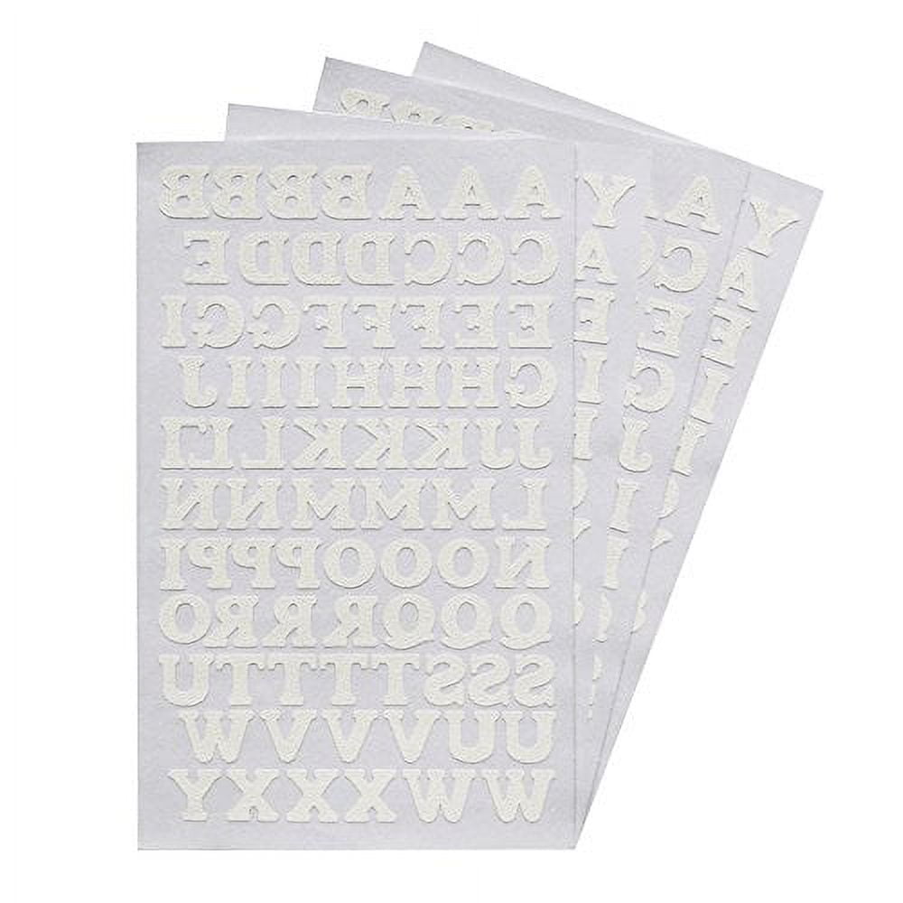 Magfok Iron-on Letters 3/4-Inch Transfer for Clothing, 4 Sheet (White ...