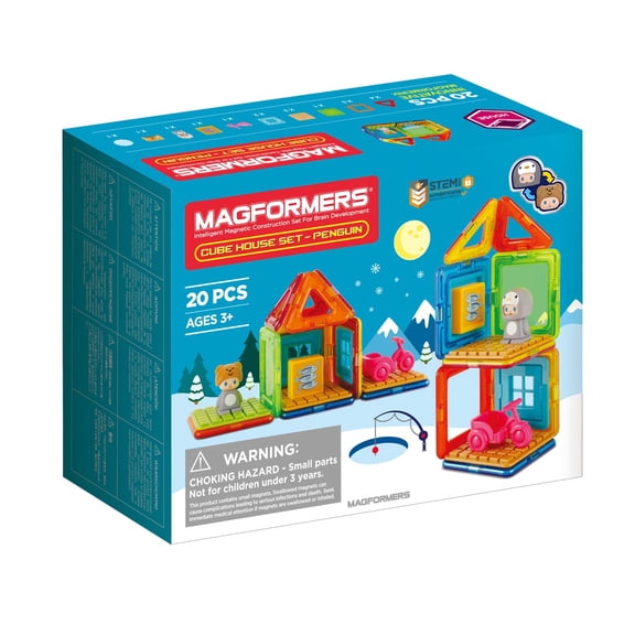 Magformers 20-Piece Penguin Cube House Set