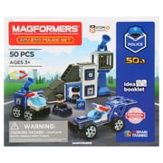 Magformers Vehicle Police Set Multicolor Magnetic Tiles 50 Pieces