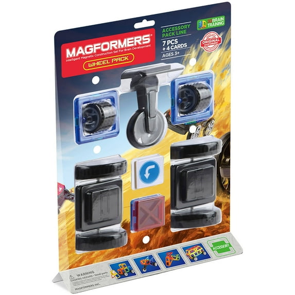 Magformers Wheel Accessory 11-Piece Magnetic Construction Set