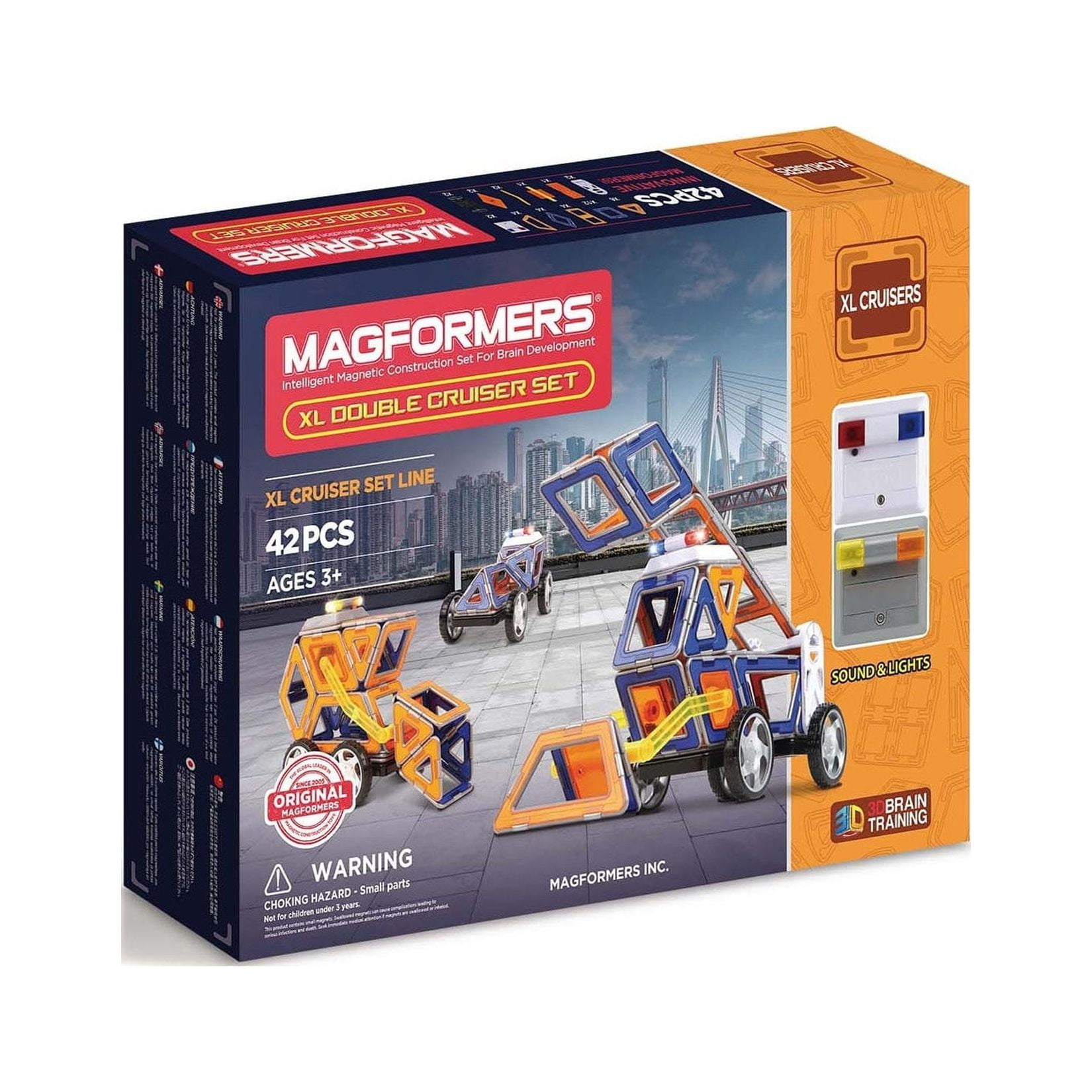 Magformers XL Double Cruiser 42-Piece Magnetic Construction