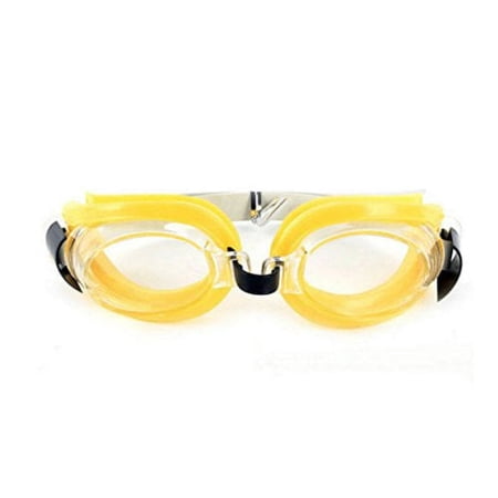 Magg Anti Fog UV Adjustable Comfortable Swimming Goggles With Waterproof Nose + Ear Plug For Adults or kids- Multiple colors and Packs (Yellow, 1 piece)