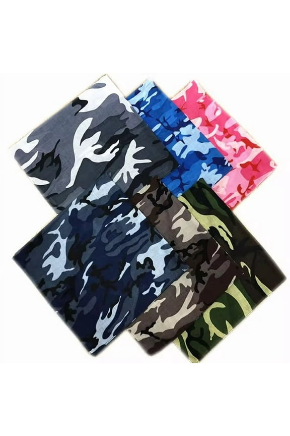 Magg Bandanas Camouflage Double Sided Handkerchief 100% COTTON Bandana 4 Pack
