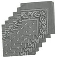 thumbnail image 1 of Magg Classic Paisley Lightweight 100% Cotton Bandana Gray (12 Pack), 1 of 1