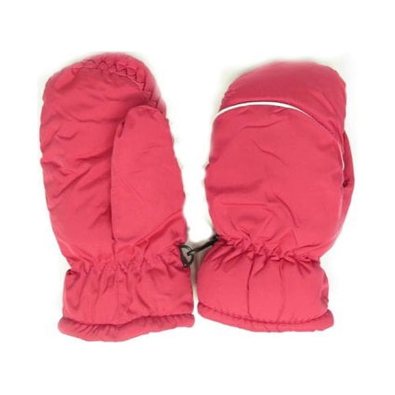 Magg Kids Toddlers Fleece Lined Winter Snow Glove Waterproof Mittens (Fuschia)