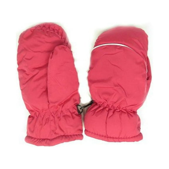 Magg Kids Toddlers Fleece Lined Winter Snow Glove Waterproof Mittens (Fuschia)