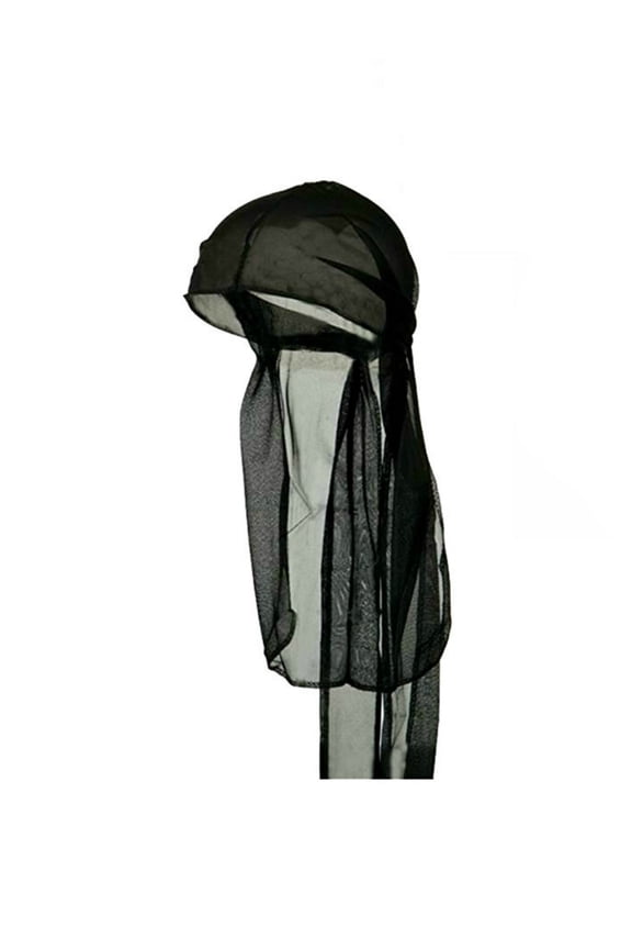 Ultra Stretch 100% Polyester Durag Hats with Extra Long Tail