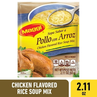 Maggi 50 Calories Chicken Flavored Rice Soup Mix, 2.11 oz, 4 Servings