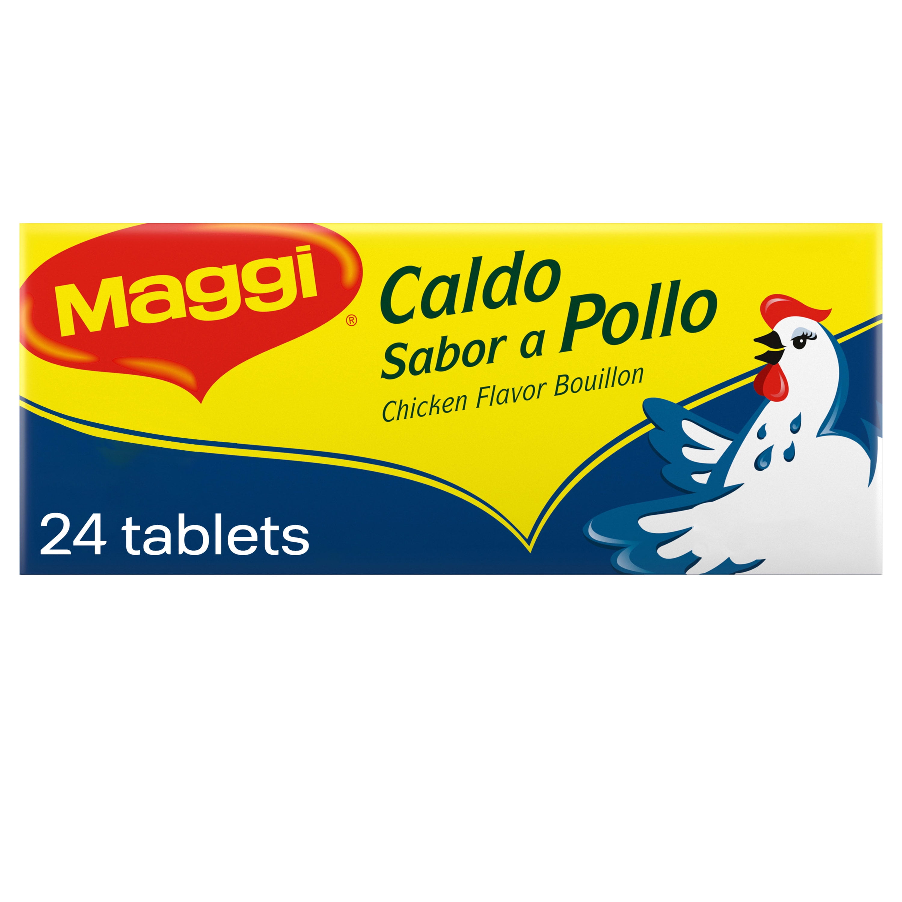 Maggi Chicken Flavor Bouillon Tablets, 10.2 oz, 24 Cube Tablets