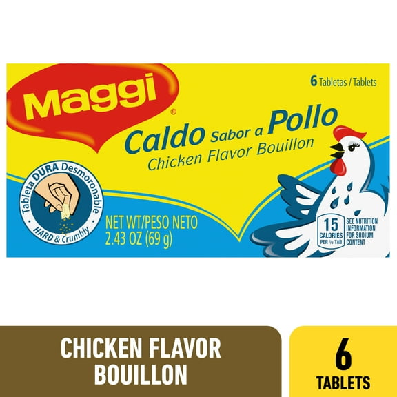 Maggi Chicken Flavor Bouillon Tablets, 2.43 oz, 6 Tablets