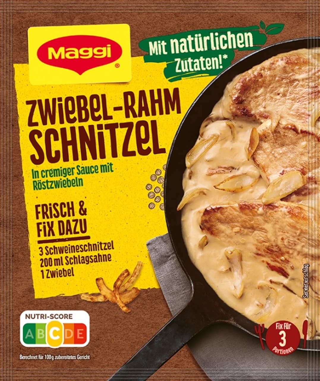 Maggi Fix Zwiebel Rahm RE32Schnitzel Onion Cream Schnitzel 35g Pack of 4