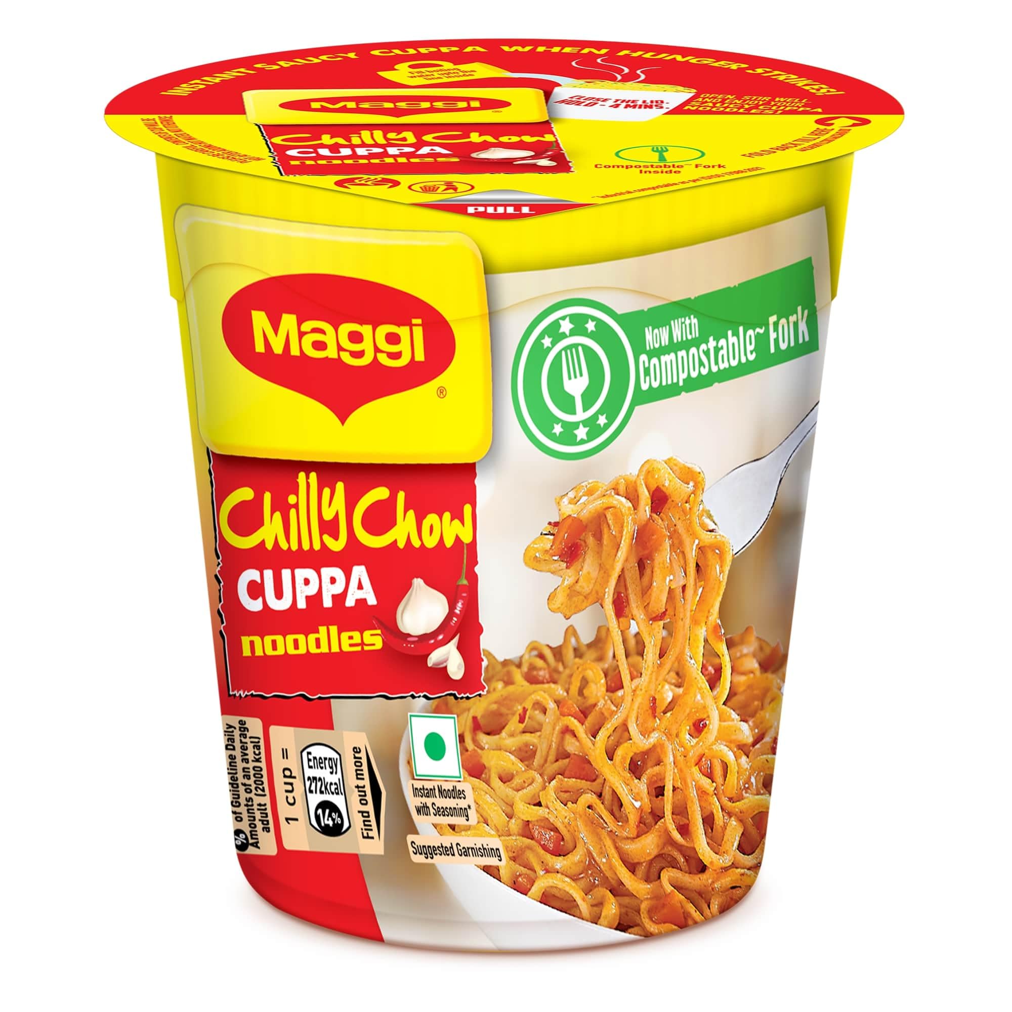 Maggi Instant Cuppa Noodles, Chilly Chow New Recipe Delicious