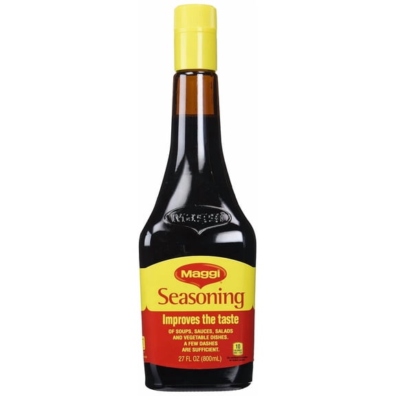 Maggi Liquid Seasoning Sauce, 27 oz Bottle Savory Umami Flavor Enhancer for Soups, Meats & Marinades
