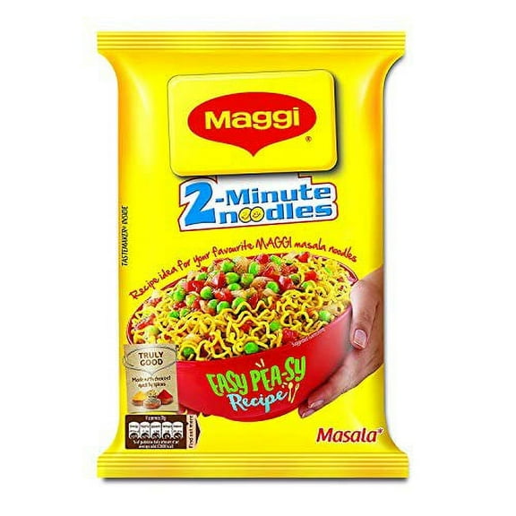 Maggi Masala 2-Minute Noodles India Snack - 5 Pack, 70 gm Each
