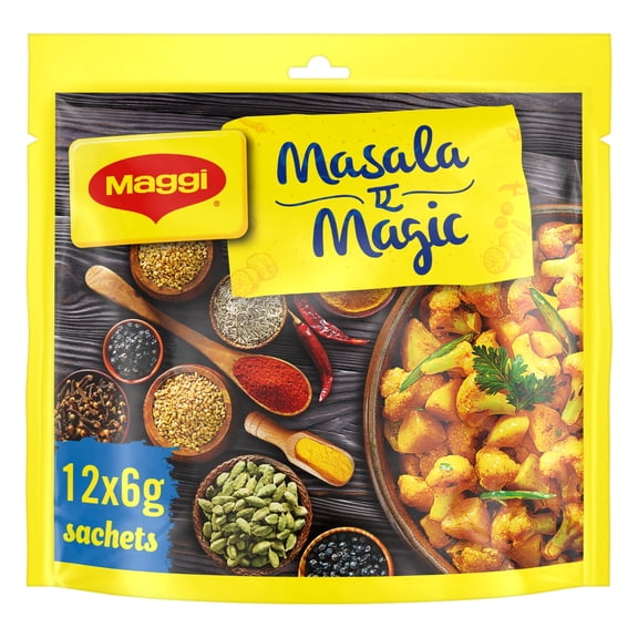 Maggi Masala Magic Seasoning Mix Sachets 12x6g, Imported from Britain