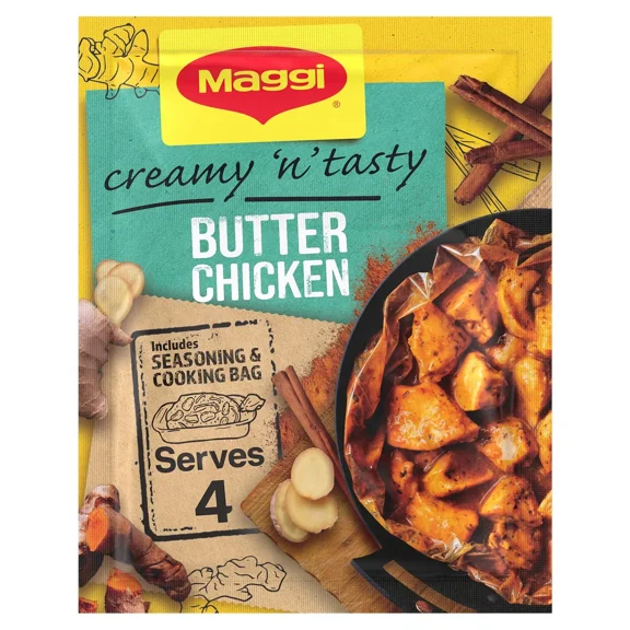 Maggi Juicy Creamy Butter Chicken Herb and Spice Seasoning Mix 41g (Pack of 2)