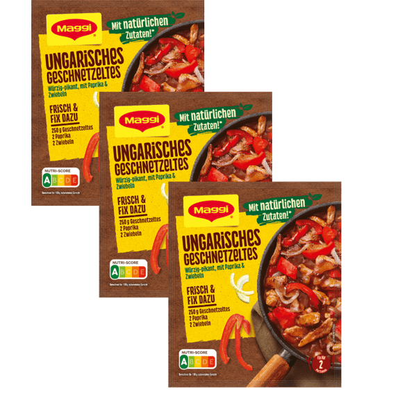 Maggi instant sauce HUNGARIAN Strips with spicy paprika sauce -3 pack -