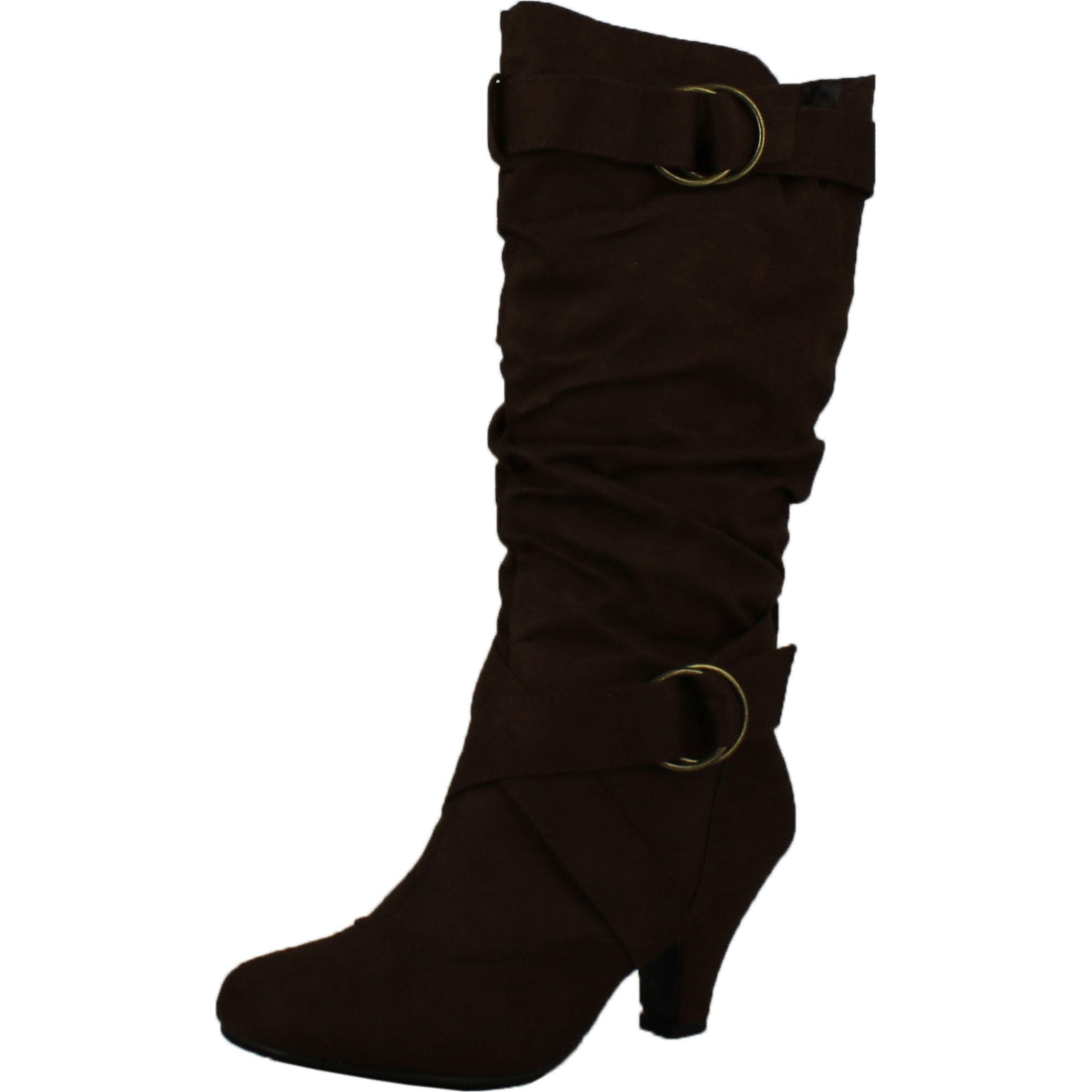 Maggie-38 Women Knee High Kitty Heels Wide Shaft Boots - image 1 of 4