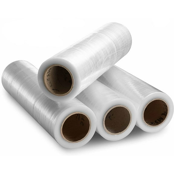 Maggie 4 Pack Protective Stretch Wrap Film - 18" x 1500ft - Secure, Durable, Moisture-Resistant Plastic Wrap for Fragile Items - Ideal for Moving, Packing, Storage Needs