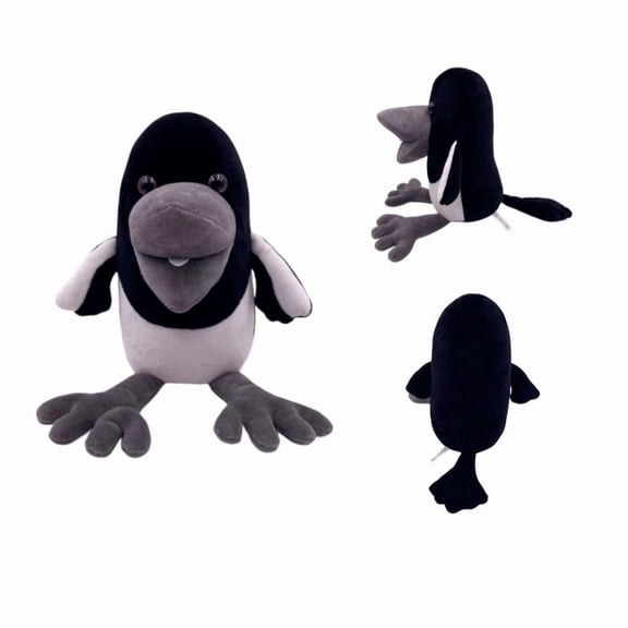 Maggie Crow Plush Soft Stuffed Crow Bird Doll Educational Plushie for Kids BedtimeMulticolored