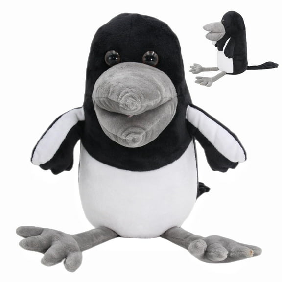 Maggie Crow Plush Soft Stuffed Crow Bird Doll Educational Plushie for Kids Bedtime