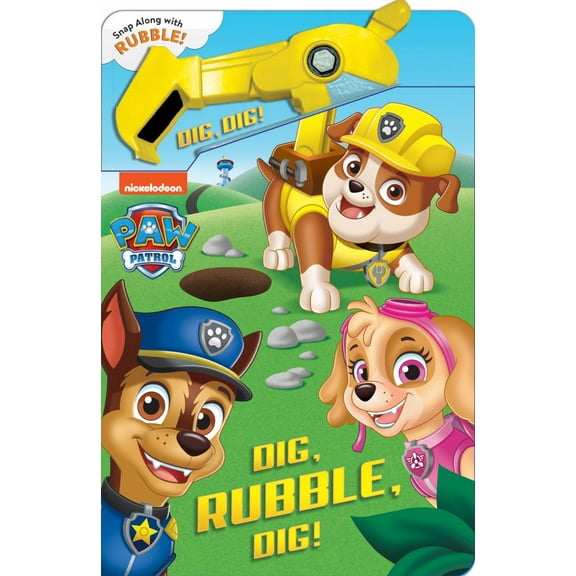 PAW Patrol: Dig, Rubble, Dig!: An Action Tool Book (Board Book)