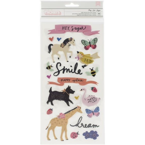 Maggie Holmes Sweet Story Thickers Stickers 43/Pkg-Play Accent/Puffy