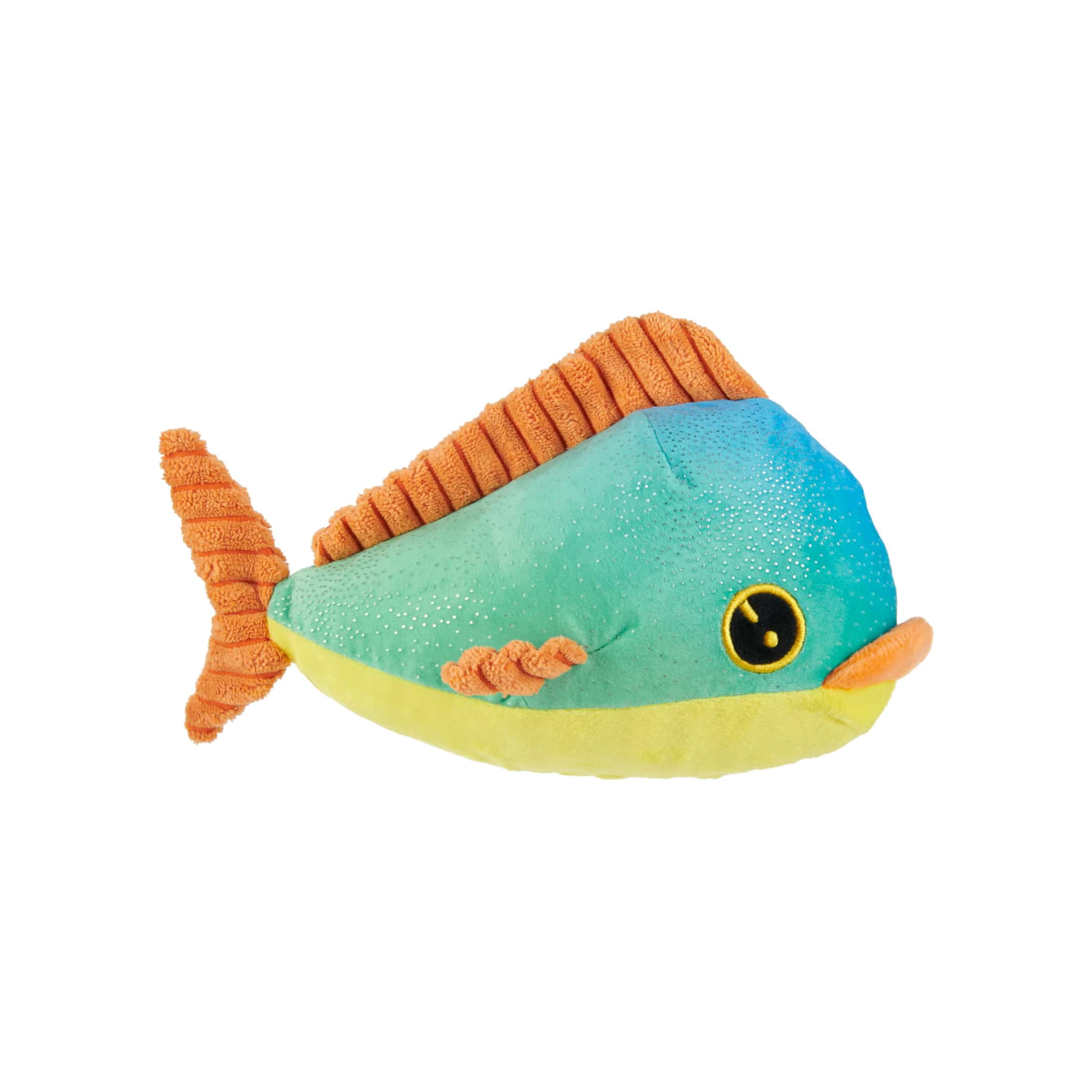 BARK Maggie Mahi Colorful Plush Fish Dog Toy for Medium to Large Dogs