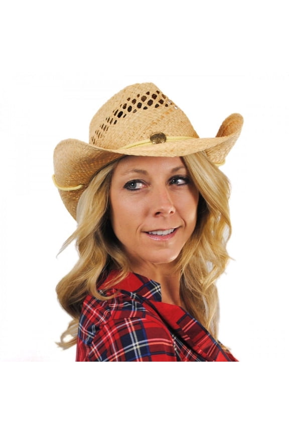 Maggie May Straw Western Hat - L/XL - Natural