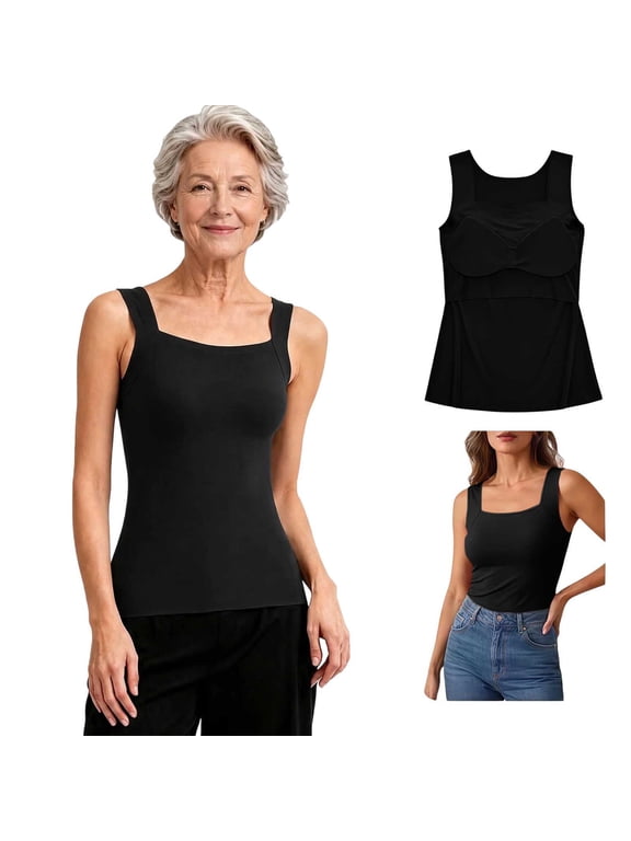'S Tanks With Built In Bra - Holds A Full D+, No Wire, No Clasp, No Band,No Bulge, Lines, Or Red Marks,Breathable Fabric That Stays Cool