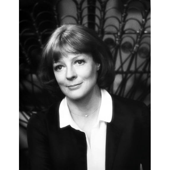 Maggie Smith smiling in Black and White Dress Portrait Photo Print (24 x 30)