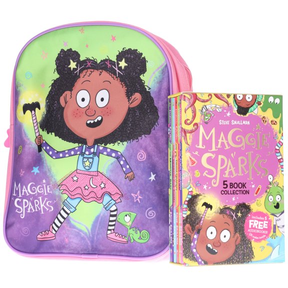 Maggie Sparks Exclusive Bundle: 5 Books Box Set & Maggie Sparks Backpack: School Bag